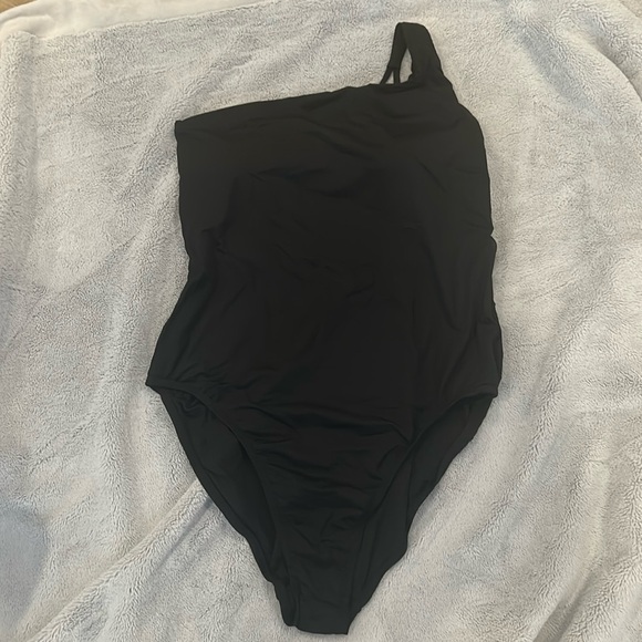 NWT Andie Swim Wyndwood One Shoulder One Piece Swimsuit - Picture 3 of 7